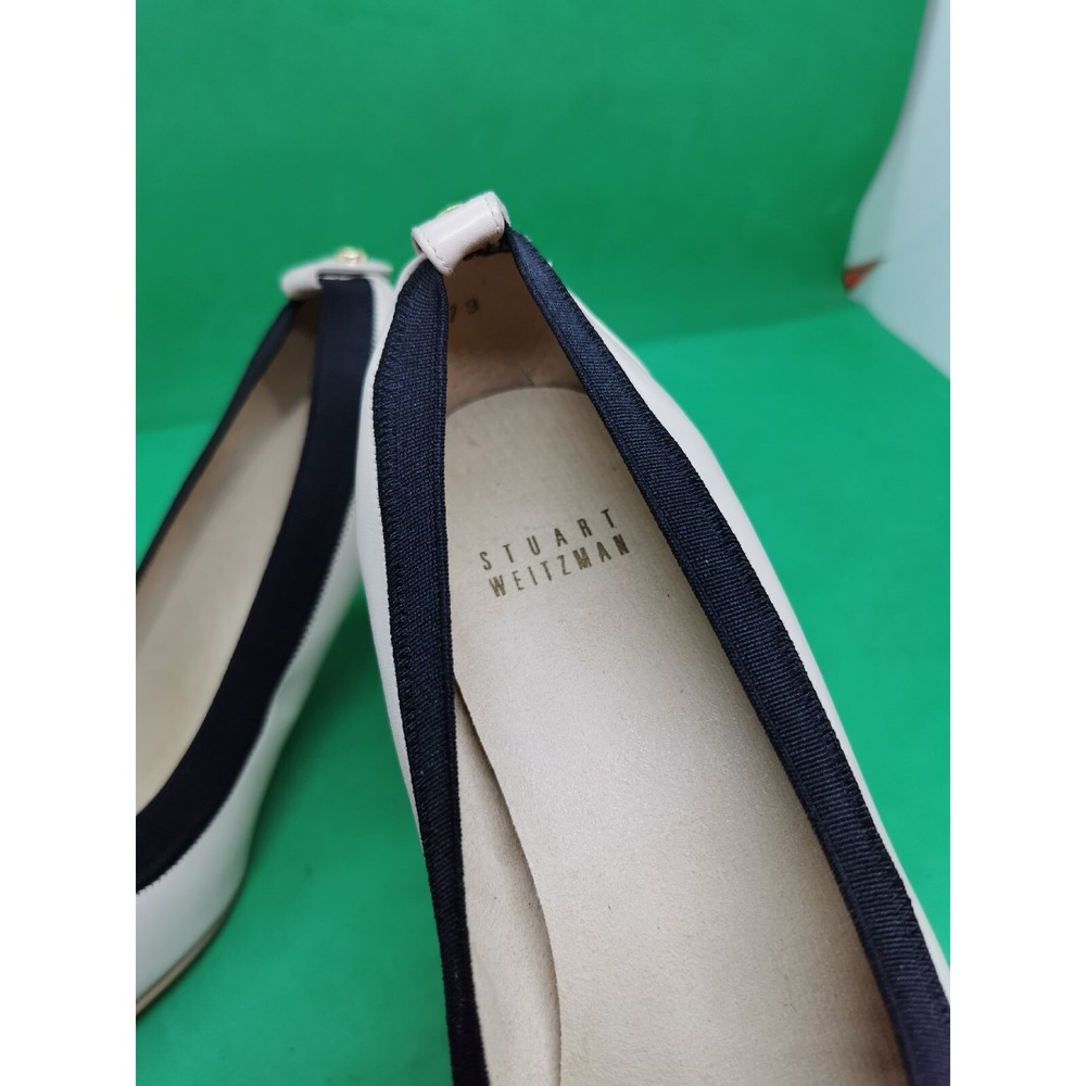 Stewart Weitzman Womens 6.5M Ivory with Black trim Pumps Heels - Picture 11 of 16